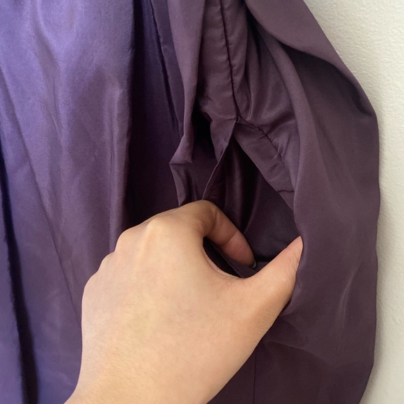 RALPH LAUREN Dusty Purple Pleated Formal Mini Dress with Black Petticoat - Picture 5 of 9